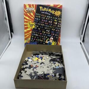 Vintage Pokemon Kid Sized Poster Puzzle 200 Pieces 1999 Hasbro Complete